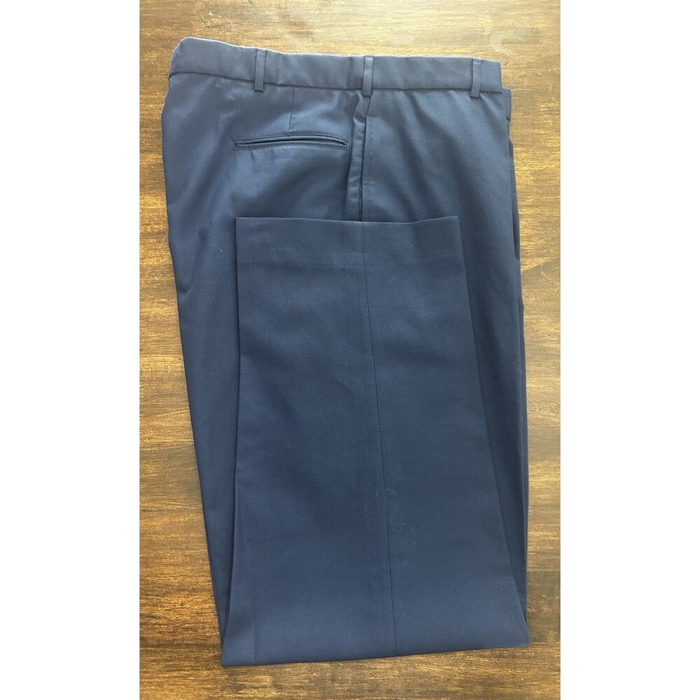 Bremen Bowdon Dress Pants Men's 40L (38.5 X 31) Blue Wool Blend Crease NWOT
